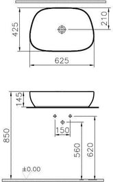 VitrA lavabo da appoggio 5993B401-0016